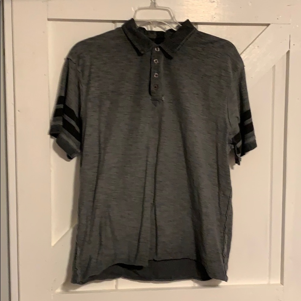 Rogue State Vintage Style Polo Gray Black XL